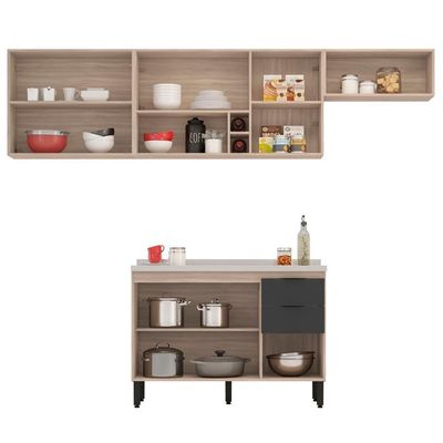 Cozinha Modulada 4 Peças Frcz5 Avena Grafito