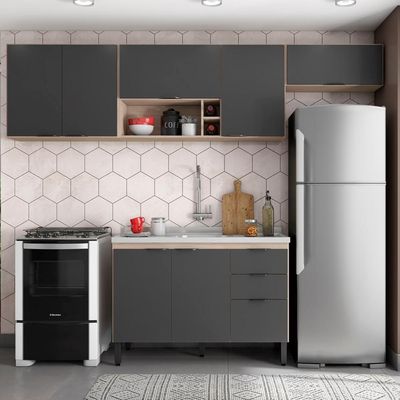 Cozinha Modulada 4 Peças Frcz5 Avena Grafito