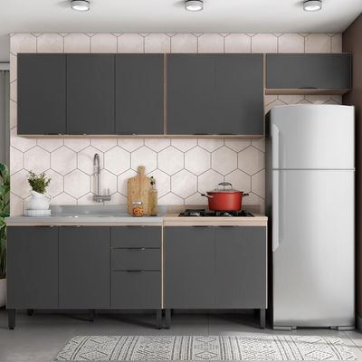 Cozinha Modulada 5 Peças Frcz6 Avena Grafito
