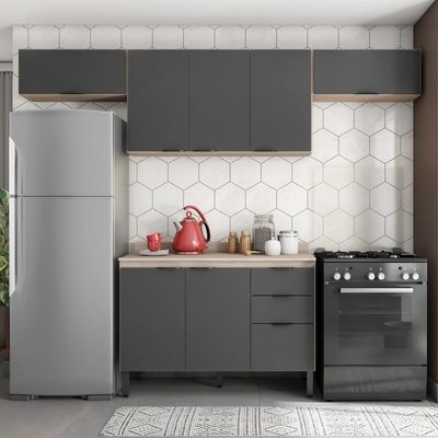 Cozinha Modulada 4 Peças Frcz3 Avena Grafito