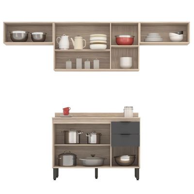 Cozinha Modulada 4 Peças Frcz3 Avena Grafito