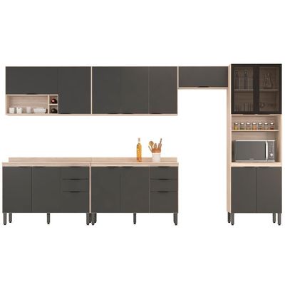Cozinha Modulada 6 Peças Frcz2 Avena Grafito