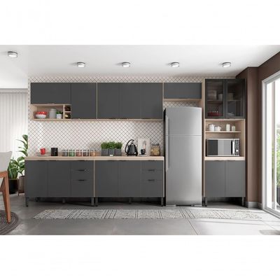 Cozinha Modulada 6 Peças Frcz2 Avena Grafito