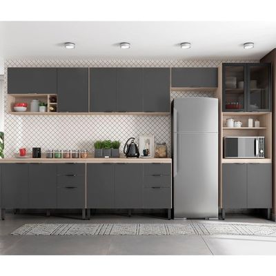 Cozinha Modulada 6 Peças Frcz2 Avena Grafito
