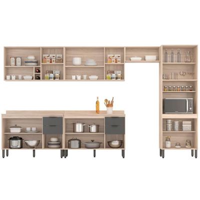 Cozinha Modulada 6 Peças Frcz2 Avena Grafito