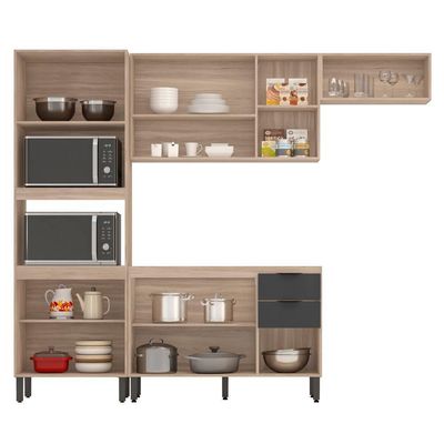 Cozinha Modulada 4 Peças Ftm004 Avena Grafito