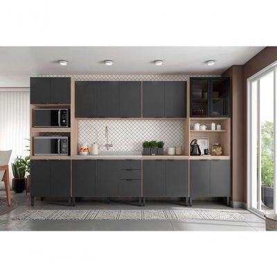Cozinha Modulada 6 Peças Ftm006 Avena Grafito