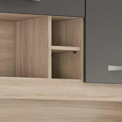 Kit Cozinha 4 Portas 1 Gaveta 91401 Avena Grafito Demobile