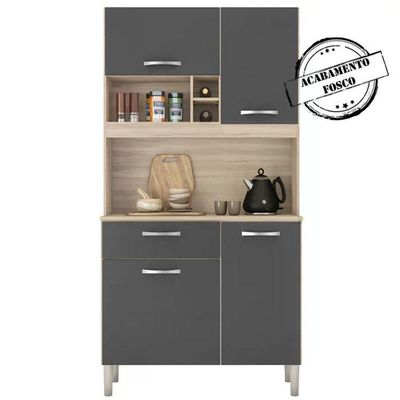 Kit Cozinha 4 Portas 1 Gaveta 91401 Avena Grafito Demobile