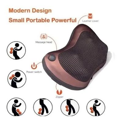 Massageador De Pescoço E Lombar Veicular Com Infra Vermelho Bivolt