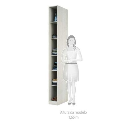 Guarda Roupa Closet 25,3cm 5 Prateleiras Legno Crema
