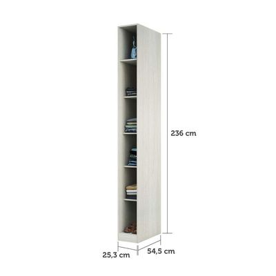 Guarda Roupa Closet 25,3cm 5 Prateleiras Legno Crema