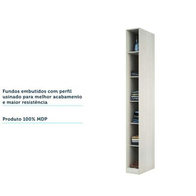 Guarda Roupa Closet 25,3cm 5 Prateleiras Legno Crema