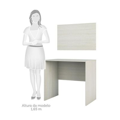 Escrivaninha Multiuso Compact e Painel 80cm Prime Legno Crema