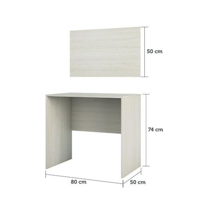Escrivaninha Multiuso Compact e Painel 80cm Prime Legno Crema