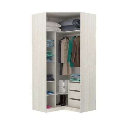 Guarda-roupa Solteiro Canto Closet 2 Portas Legno Crema