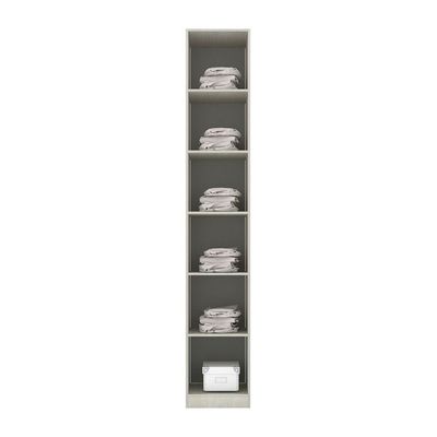 Guarda-roupa 1 Porta Com Vidro 40cm Legno Crema