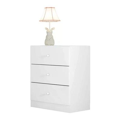 Comoda Infantil 03 Gavetas Louise Branco Reajl Moveis Branco
