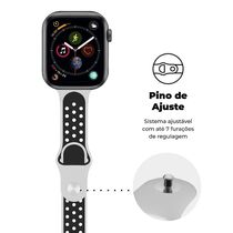 Pulseira para Apple Watch Armor Running 49MM - Branco e Preto - Gshield