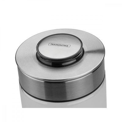 Pote de Vidro Tramontina Purezza com Tampa de Aço Inox 10 cm 1 L