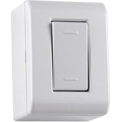 Caixa de Sobrepor com 1 Interruptor Paralelo 10 A 250 V Tramontina LizFlex Branca