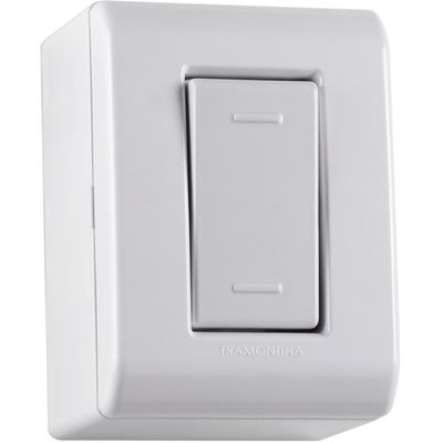 Caixa de Sobrepor com 1 Interruptor Paralelo 10 A 250 V Tramontina LizFlex Branca