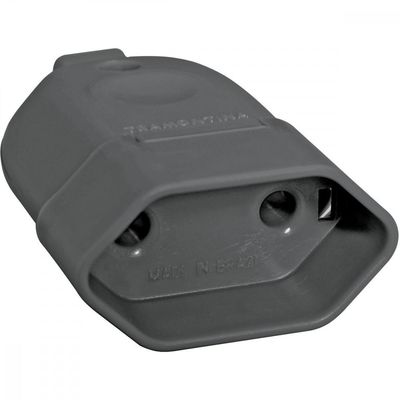 Plugue Femea 2P 10 A 250 V Tramontina Preto