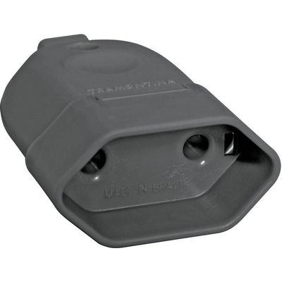 Plugue Femea 2P 10 A 250 V Tramontina Preto