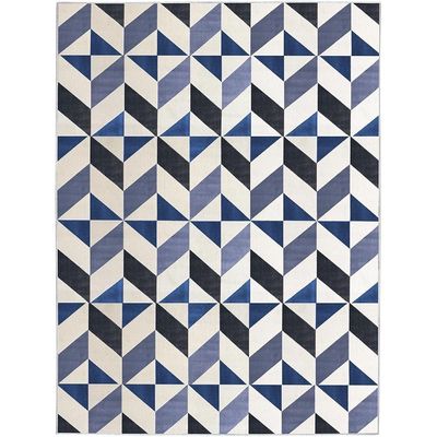 Tapete Para Sala Lyre Azul 3,00x4,00 São Carlos