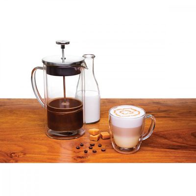Conjunto de Xícaras Tramontina para Café e Chá Vidro Duplo com Alças 2 Peças