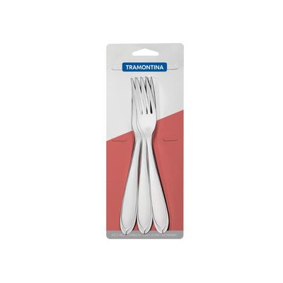 Conjunto de garfos de mesa Tramontina Maresias aço inox 3 pç.