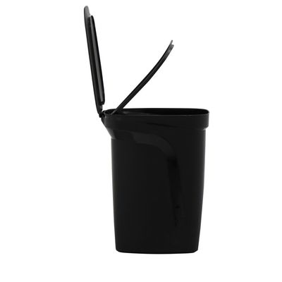 Lixeira Tramontina Compact 10L em Polipropileno Preto com Haste em Aço Galvanizado