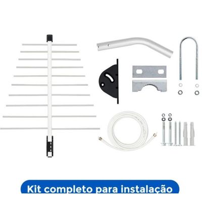 Antena Externa Aquário LOG para TV 20 Elementos - LU-20 PLUS