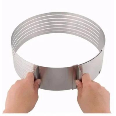 Aro Cortador Para Bolo 7 Camadas Aço Inox Ajustavel Carol