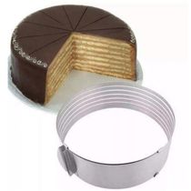 Aro Cortador Para Bolo 7 Camadas Aço Inox Ajustavel Carol