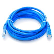 Cabo de Rede Patch Cord Ethernet Lan Rj45 Cat 6 Utp Azul 5 Metros
