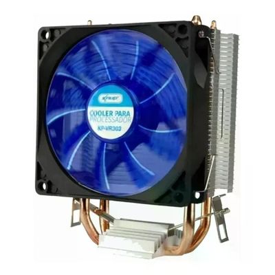 Cooler Para Processador Intel E Amd Com Led Azul Kp-Vr303