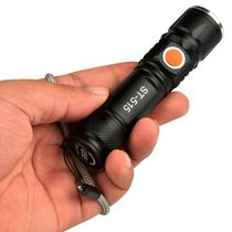 Mini Lanterna Tática Super Potente Led T6 Recarregável USB C/ Zoom