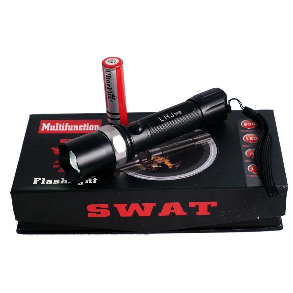 Lanterna Led Tatica Policial Swat com 2 Baterias
