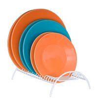 Suporte Para Pratos  Aço  Branco - Comporta de 15 a 17 Pratos