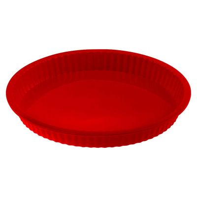 Forma De Silicone Para Torta - Redonda 26cm - Vermelha