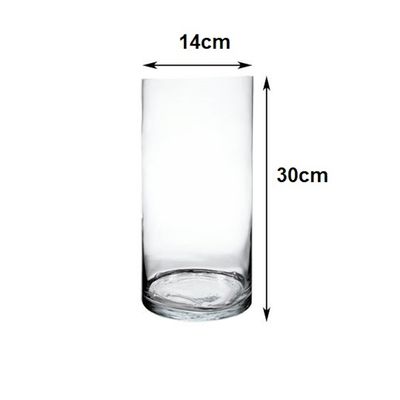 Vaso Cilindro Vidro 14x30cm