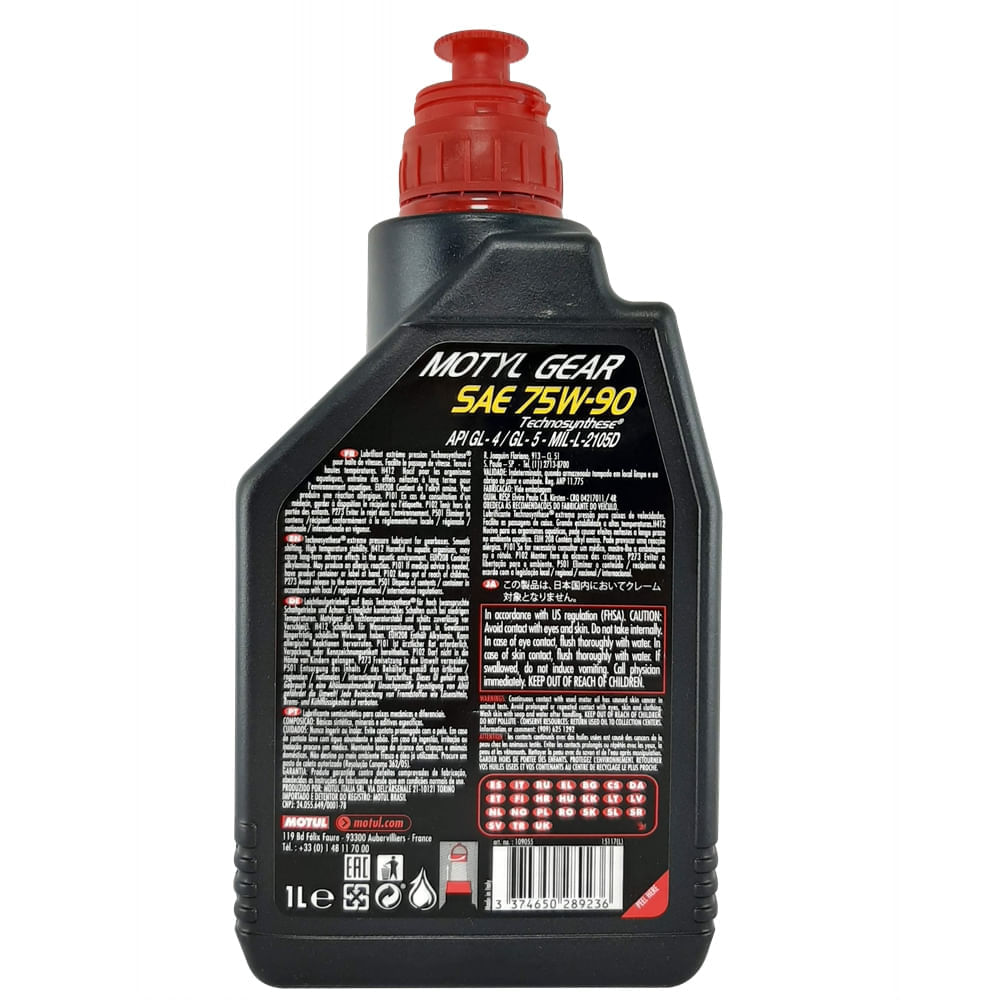 Óleo de Câmbio Motul MotylGear 75W90 1L