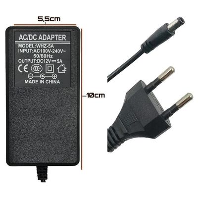Fonte 12v 5a Bivolt 5 Amperes Plug P4 - Preta