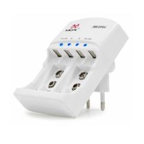 Carregador de Pilhas AA, AAA e Bateria 9V Bivolt - CP50