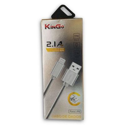 Cabo Usb Lightning Metal Resistente Para Iphone 6 7 8 X Ipad - Kingo