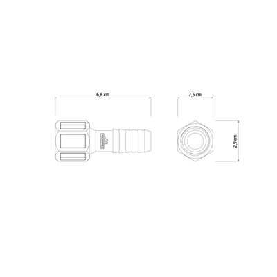 Adaptador com Rosca Interna 1/2 polegada Tramontina para Mangueiras - à granel