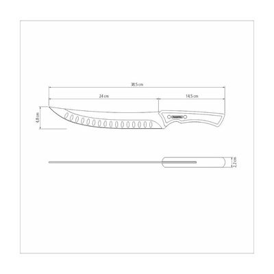Faca para Carne Tramontina Churrasco Inox Cabo Madeira 10 "