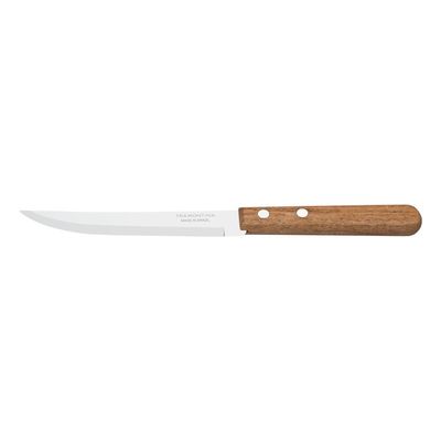 Faca Churrasco Tramontina Dynamic Inox Fio Liso Cabo Natural