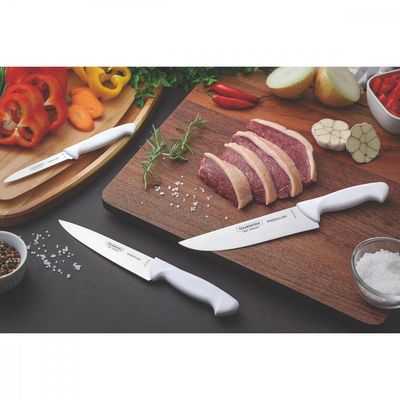 Faca Frutas e Legumes Tramontina Premium Inox Cabo Branco 4"